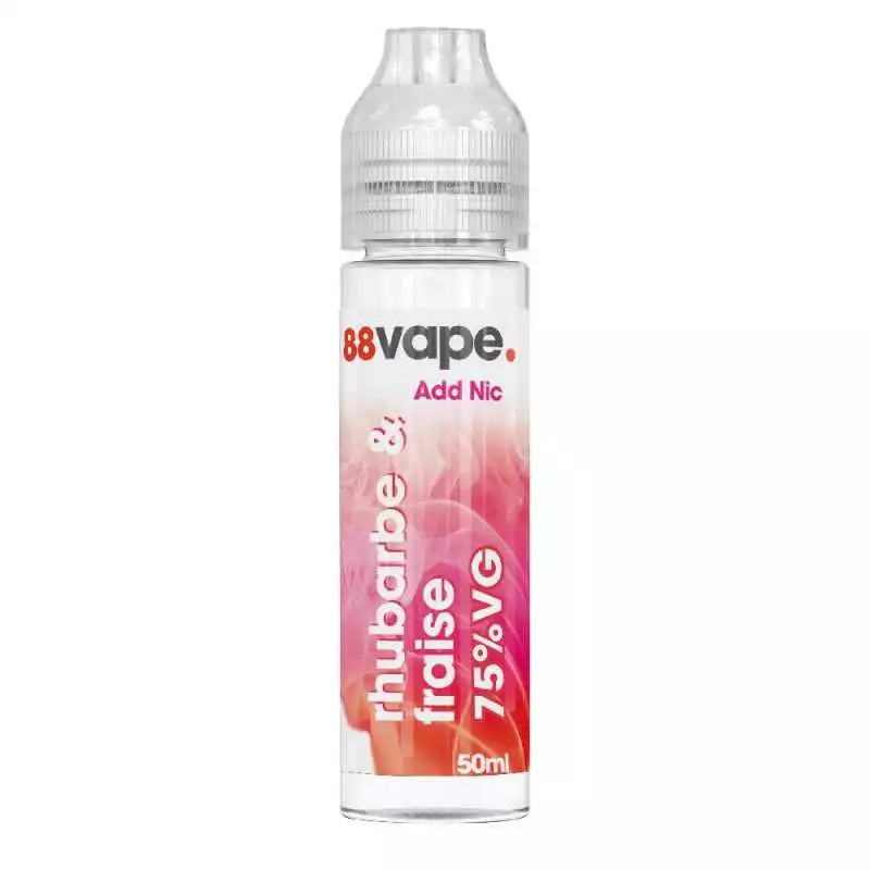 88 Vape rhubarbe fraise 50ml eliquide épais à booster 25/75