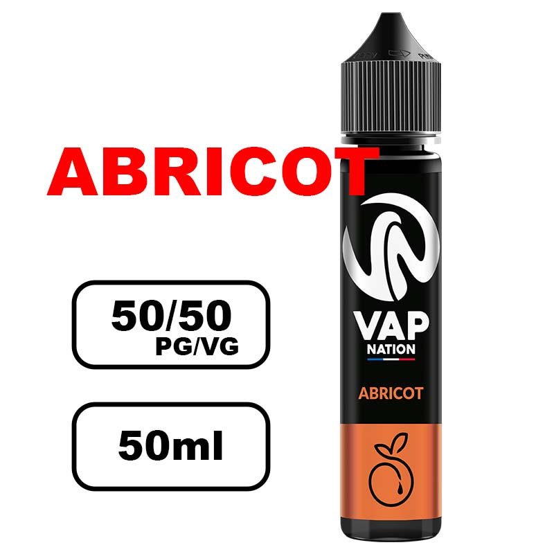 Vap nation Origin's 50ml e-liquide flacon mono arôme pour cigarette electronique au bureau de tabac- abricot