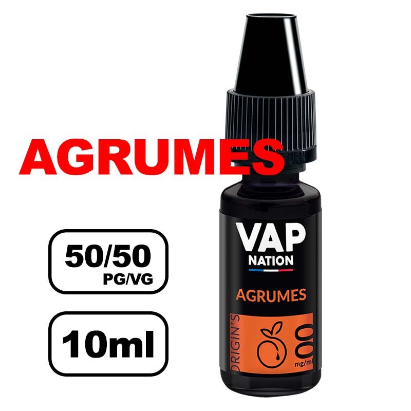 Vap nation Origin's 10ml e-liquide mono arôme pour cigarette electronique au bureau de tabac- agrumes