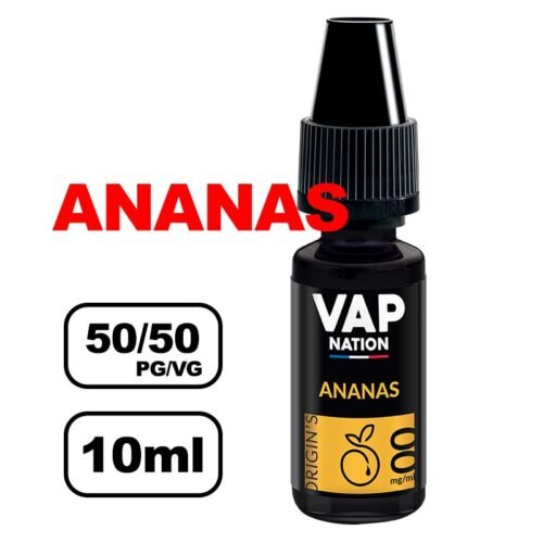 Vap nation Origin's 10ml e-liquide mono arôme pour cigarette electronique au bureau de tabac- ananas