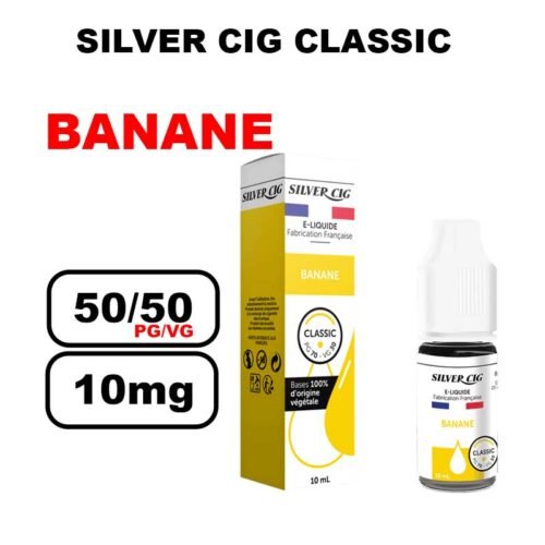 Silver cig classic 10ml saveur mono au bureau de tabac- banane