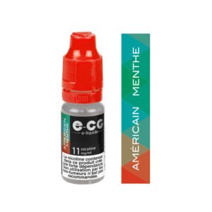 5-flacons-e-cg-americain-menthe E-cg vap 10ml e-liquide saveur mono arômes - Menthe américain