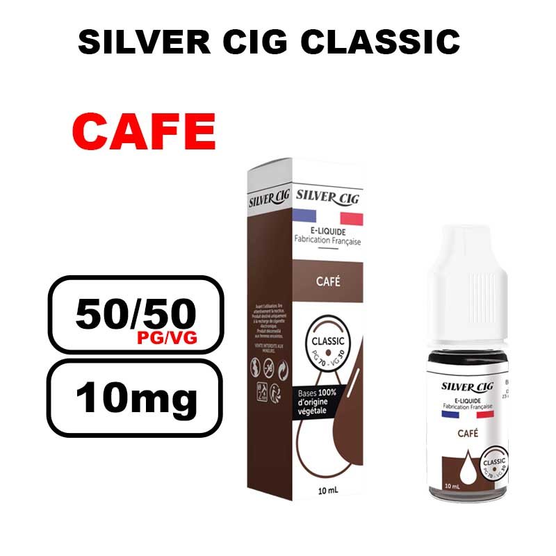Silver cig classic 10ml saveur mono au bureau de tabac- cafe