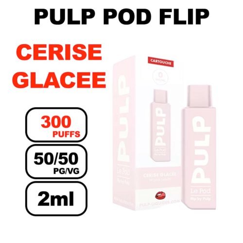 Pulp Flip x1 cartouche 2ml e-liquide pré-rempli sans fuite- cerise- glacee