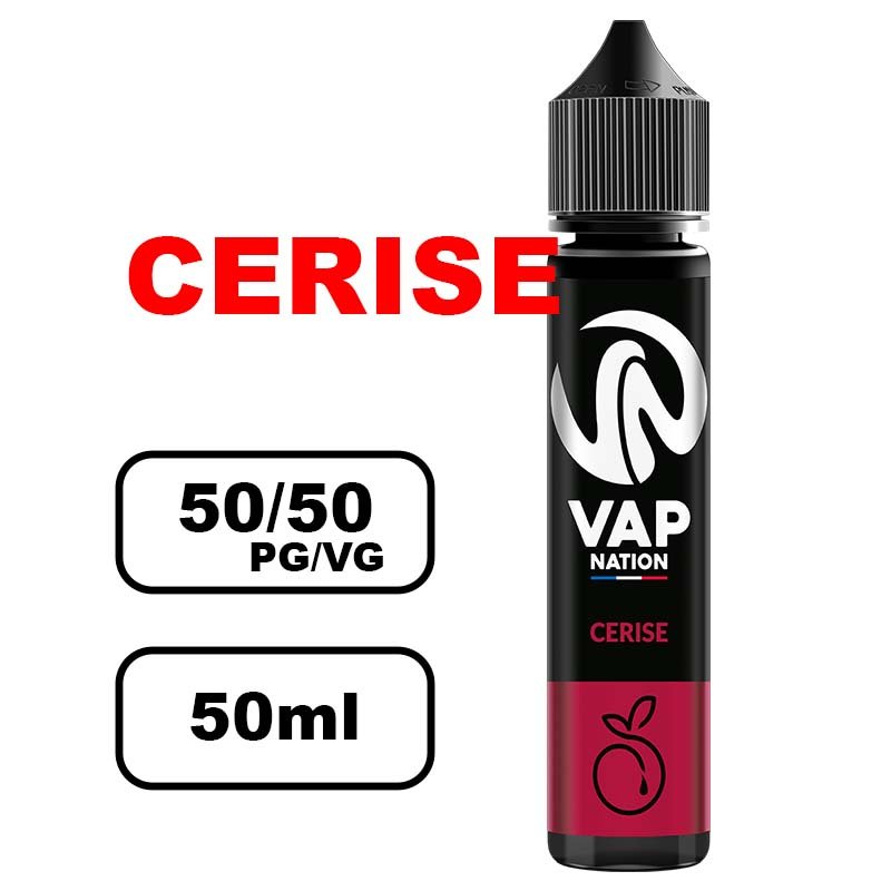 Vap nation Origin's 50ml e-liquide flacon mono arôme pour cigarette electronique au bureau de tabac- cerise