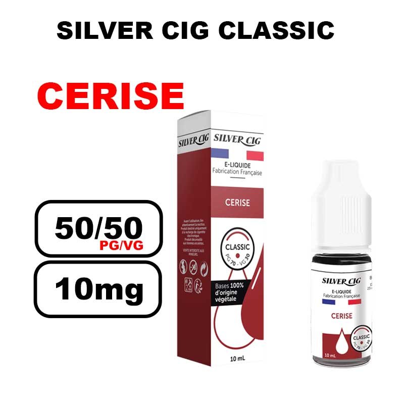 Silver cig classic 10ml saveur mono au bureau de tabac- cerise