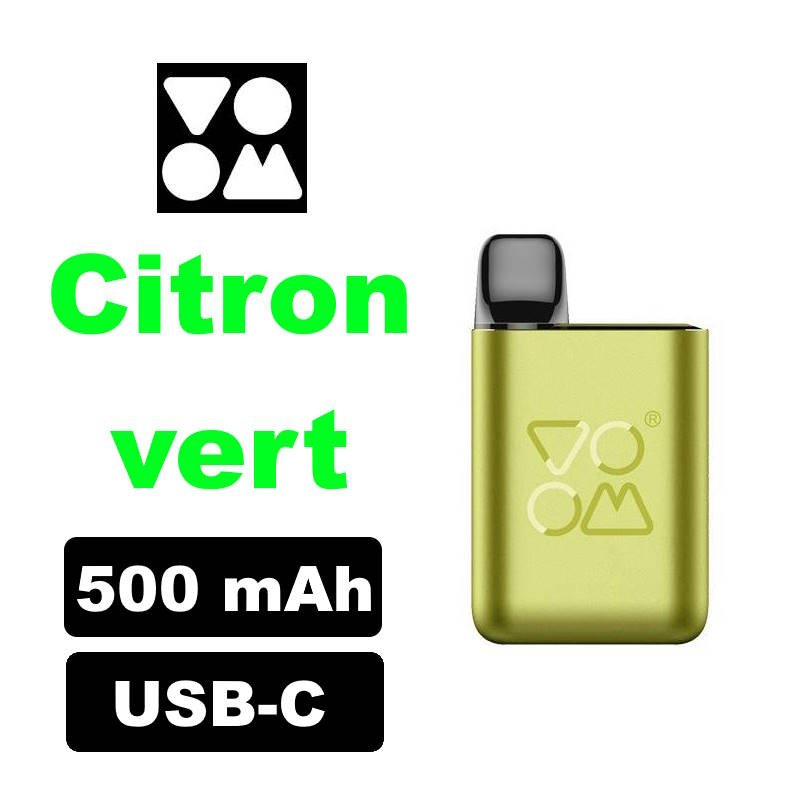 Voom citron vert Starter kit x1 cartouches puff 2ml e-liquide pré-rempli sans fuite