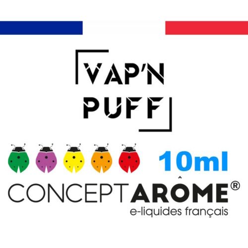 Conceptarome vap n puff 10ml e-liquide saveur naturelle bio Sans additifs pour cigarette électronique