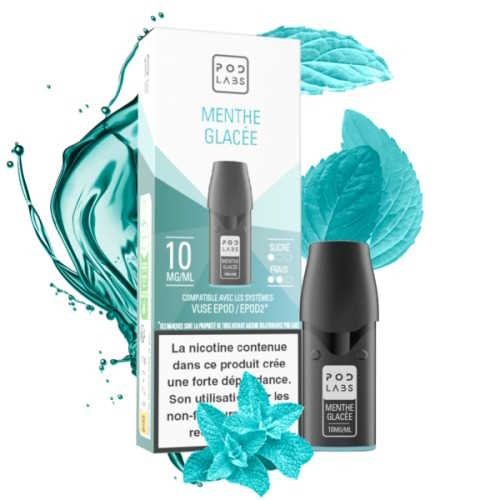 Pod labs capsule x1 compatible Vuse pro ePod2 Cartouche pré-remplie jetable- Menthe glacé