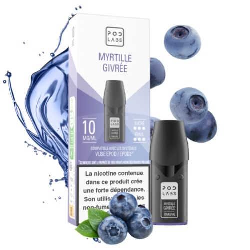 Pod labs capsule x1 compatible Vuse pro ePod2 Cartouche pré-remplie jetable- Myrtille glacé