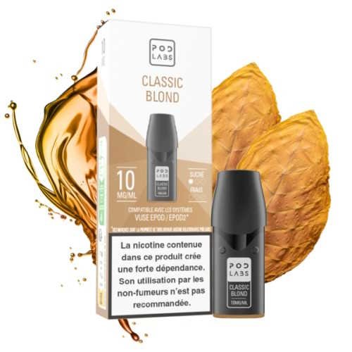 Pod labs capsule x1 compatible Vuse pro ePod2 Cartouche pré-remplie jetable- tabac- blond