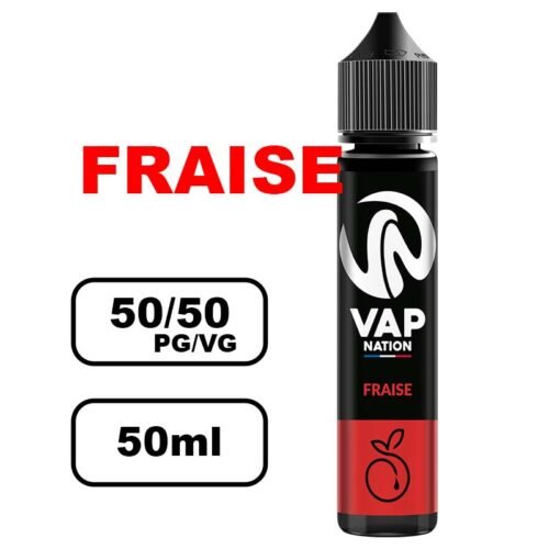 Vap nation Origin's 50ml e-liquide flacon mono arôme pour cigarette electronique au bureau de tabac- fraise