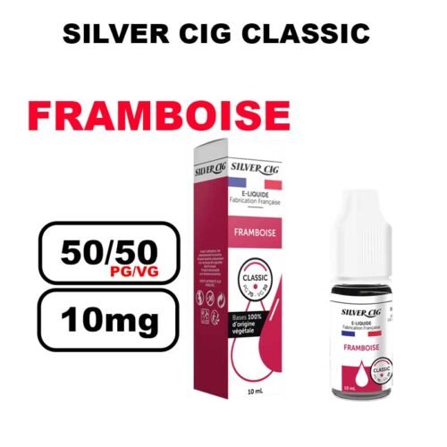 Silver cig classic 10ml saveur mono au bureau de tabac- framboise