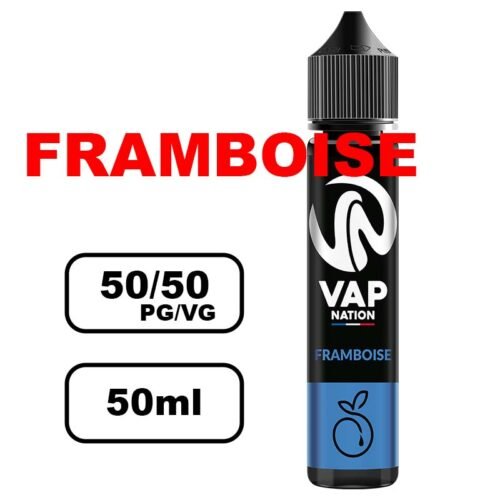 Vap nation Origin's 50ml e-liquide flacon mono arôme pour cigarette electronique au bureau de tabac- framboise