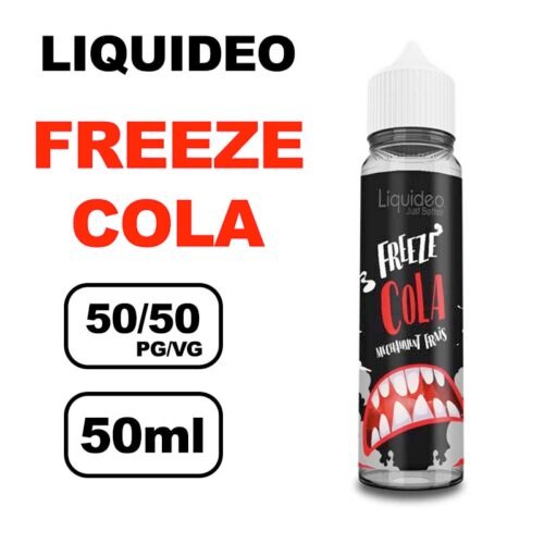 Liquideo Freeze 50ml E-liquide fruité glacée, Parfait pour vape longue durée- cola