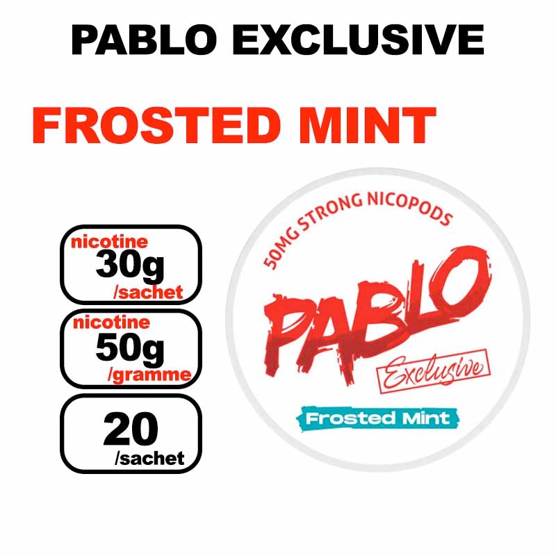 Snus PABLO EXCLUSIVE 30mg Nicotine Pouches sans tabac ultra strong