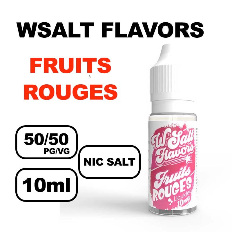 Liquideo Wsalt flavors 10ml E-liquide aux Sels de Nicotine pour Vape Douce et Intense- fruits rouges