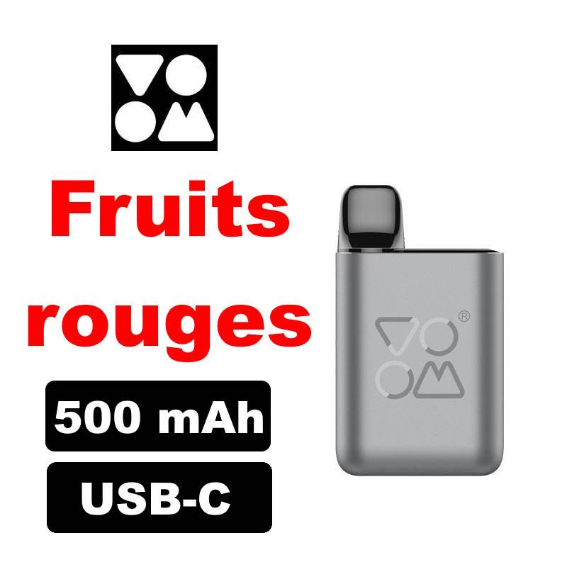 Voom fruits rouges Starter kit x1 cartouches puff 2ml e-liquide pré-rempli sans fuite