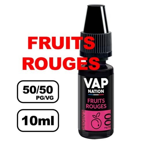 Vap nation Origin's 10ml e-liquide mono arôme pour cigarette electronique au bureau de tabac- fruits rouges