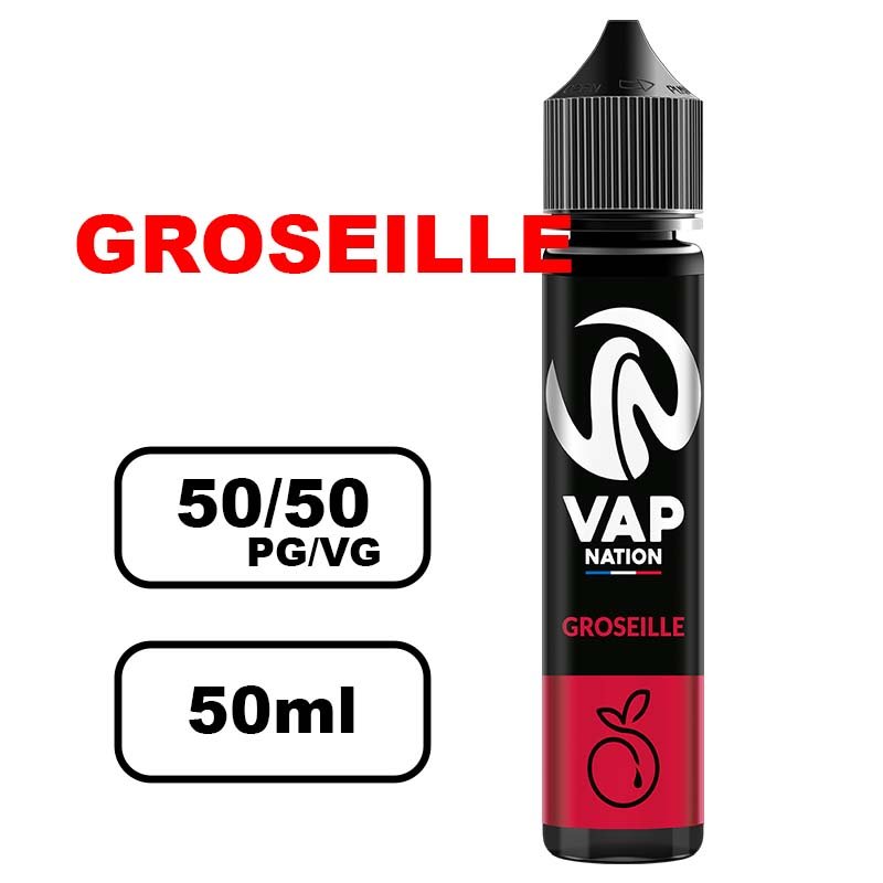 Vap nation Origin's 50ml e-liquide flacon mono arôme pour cigarette electronique au bureau de tabac- groseille