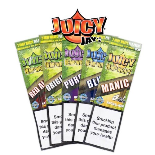 JUICY JAYS saveur blunt Wraps chanvre naturel aromatisé sans tabac - x2 feuilles parfumées saveur fruitée pas cher