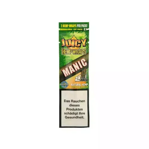 JUICY JAYS manic blunt Wraps chanvre naturel aromatisé sans tabac - x2 feuilles parfumées saveur fruitée pas cher