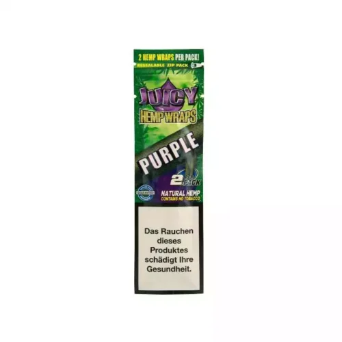 JUICY JAYS purple blunt Wraps chanvre naturel aromatisé sans tabac - x2 feuilles parfumées saveur fruitée pas cher