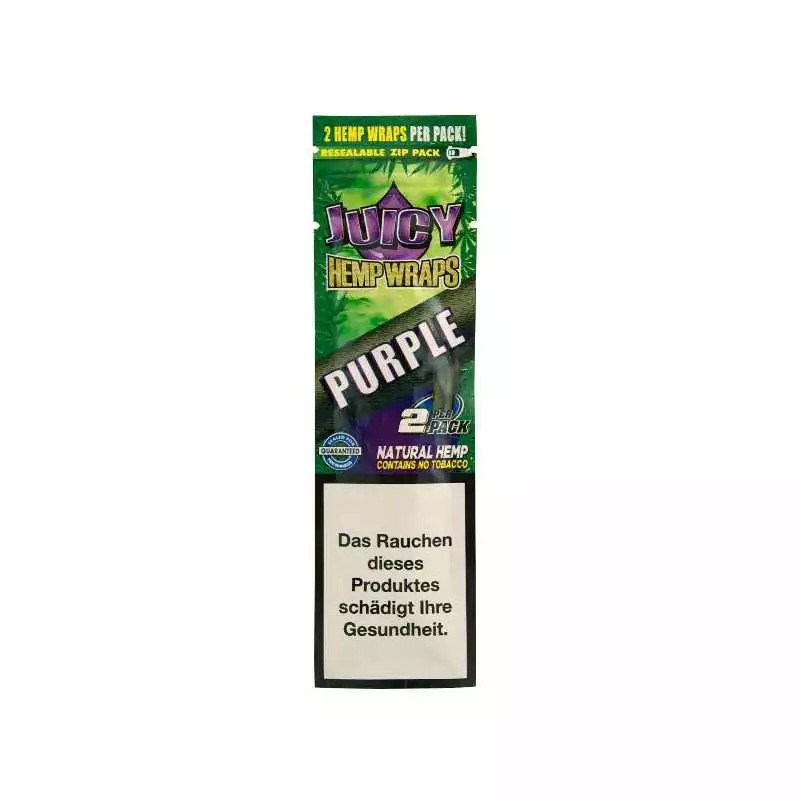 JUICY JAYS purple blunt Wraps chanvre naturel aromatisé sans tabac - x2 feuilles parfumées saveur fruitée pas cher