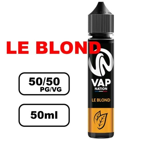 Vap nation Origin's 50ml e-liquide flacon mono arôme pour cigarette electronique au bureau de tabac- le blond