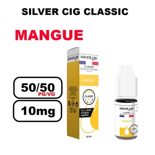 Silver cig classic 10ml saveur mono au bureau de tabac- mangue