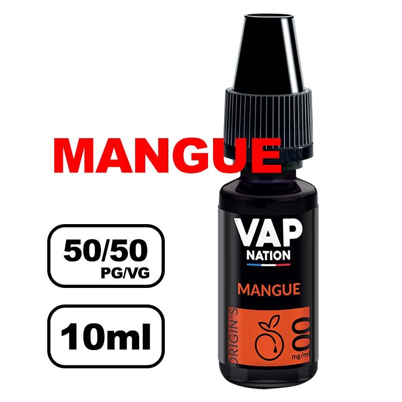 Vap nation Origin's 10ml e-liquide mono arôme pour cigarette electronique au bureau de tabac- mangue