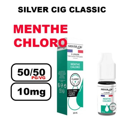 Silver cig classic 10ml saveur mono au bureau de tabac- menthe chloro