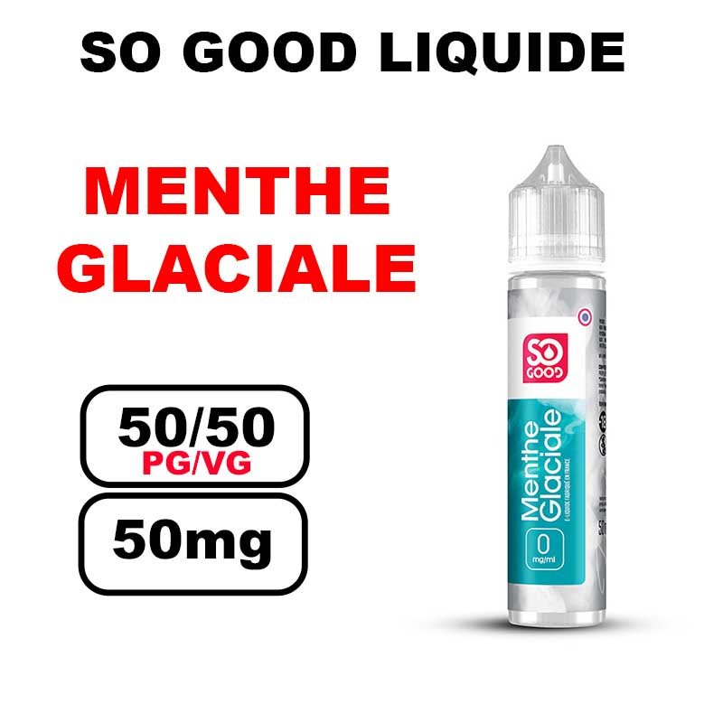 So good 50ml eliquide grand format pour cigarette electronique au bureau tabac- menthe glaciale