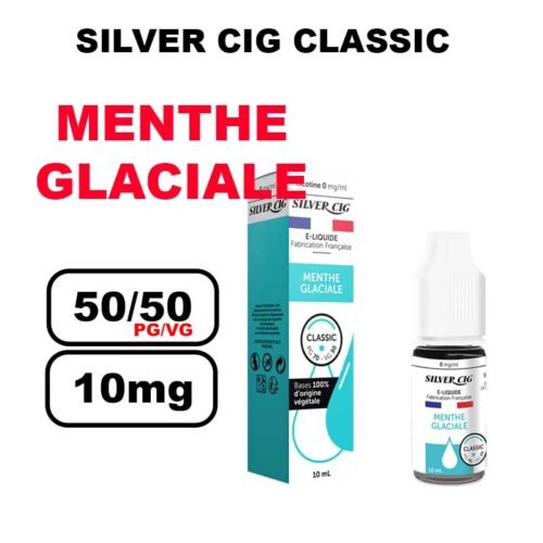Silver cig classic 10ml saveur mono au bureau de tabac- menthe glaciale