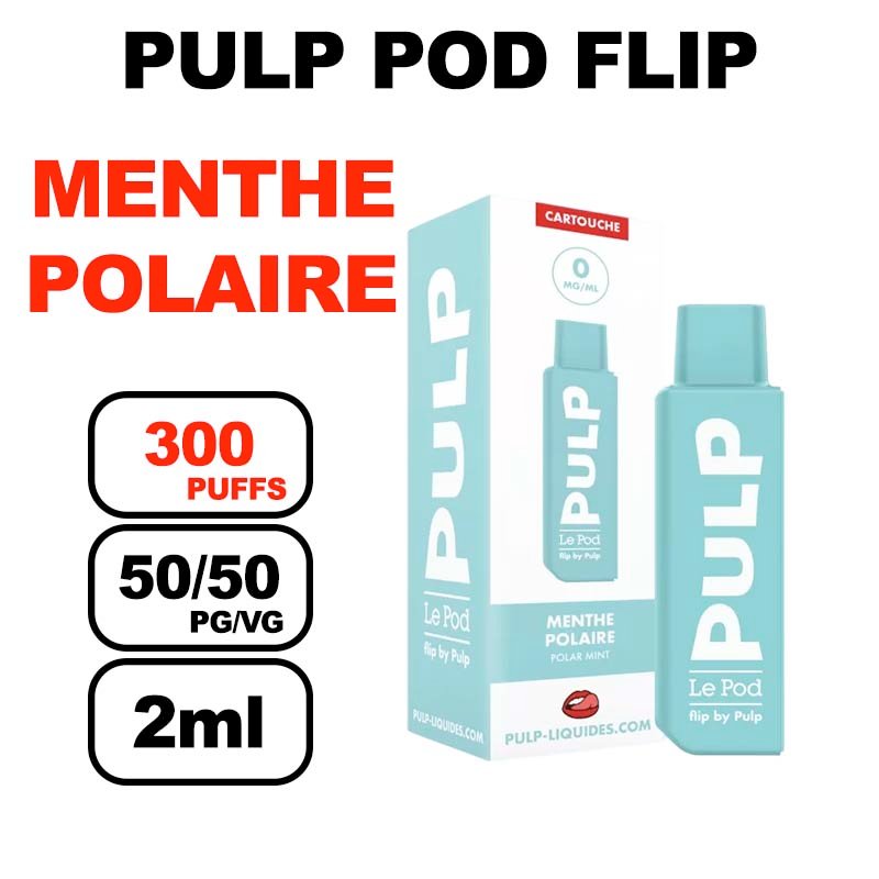 Pulp Flip x1 cartouche 2ml e-liquide pré-rempli sans fuite- menthe polaire