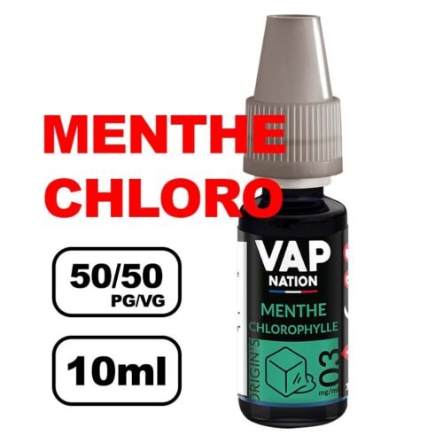 Vap nation Origin's 10ml e-liquide mono arôme pour cigarette electronique au bureau de tabac-menthe chloro