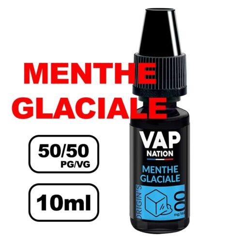 Vap nation Origin's 10ml e-liquide mono arôme pour cigarette electronique au bureau de tabac- menthe glaciale