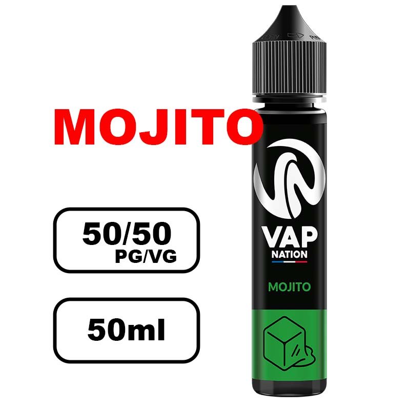 Vap nation Origin's 50ml e-liquide flacon mono arôme pour cigarette electronique au bureau de tabac- mojito