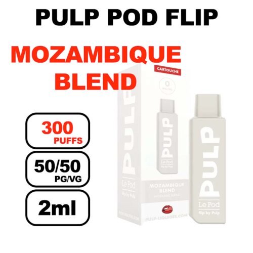 Pulp Flip x1 cartouche 2ml e-liquide pré-rempli sans fuite- mozambique blend