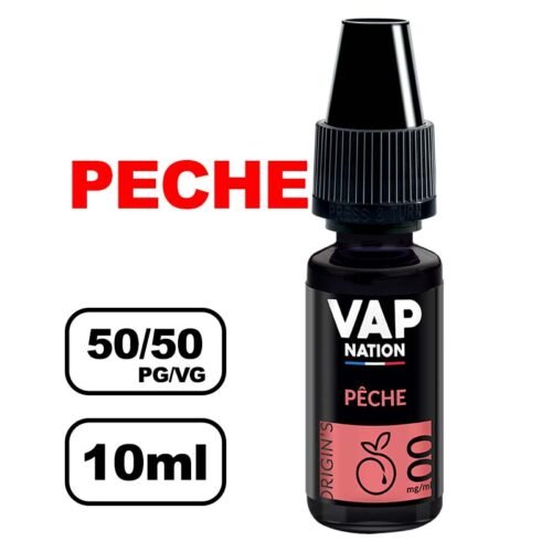 Vap nation Origin's 10ml e-liquide mono arôme pour cigarette electronique au bureau de tabac- peche
