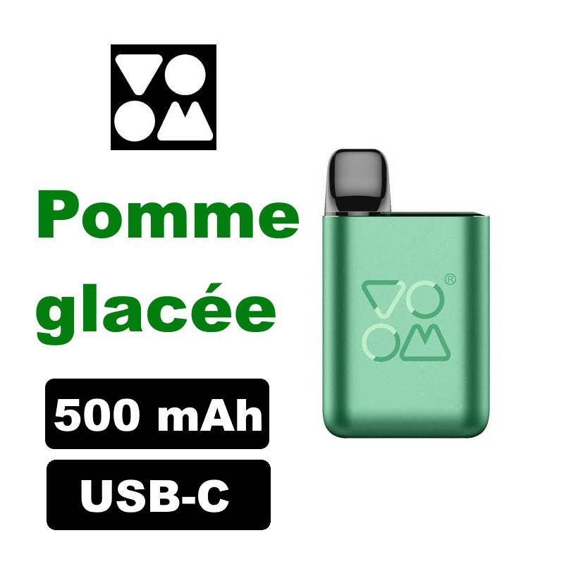 Voom pomme glacée Starter kit x1 cartouches puff 2ml e-liquide pré-rempli sans fuite