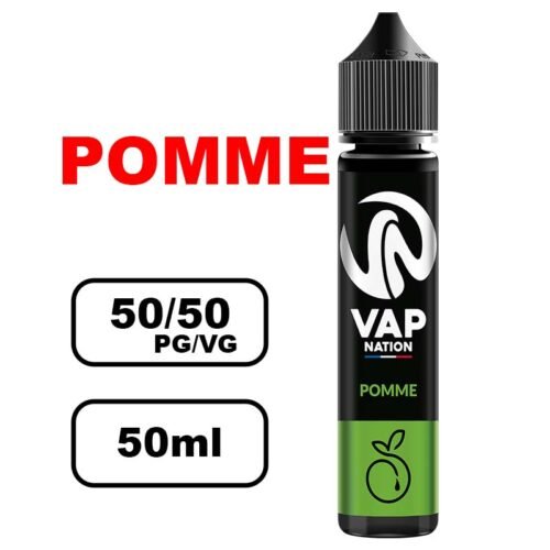 Vap nation Origin's 50ml e-liquide flacon mono arôme pour cigarette electronique au bureau de tabac- pomme