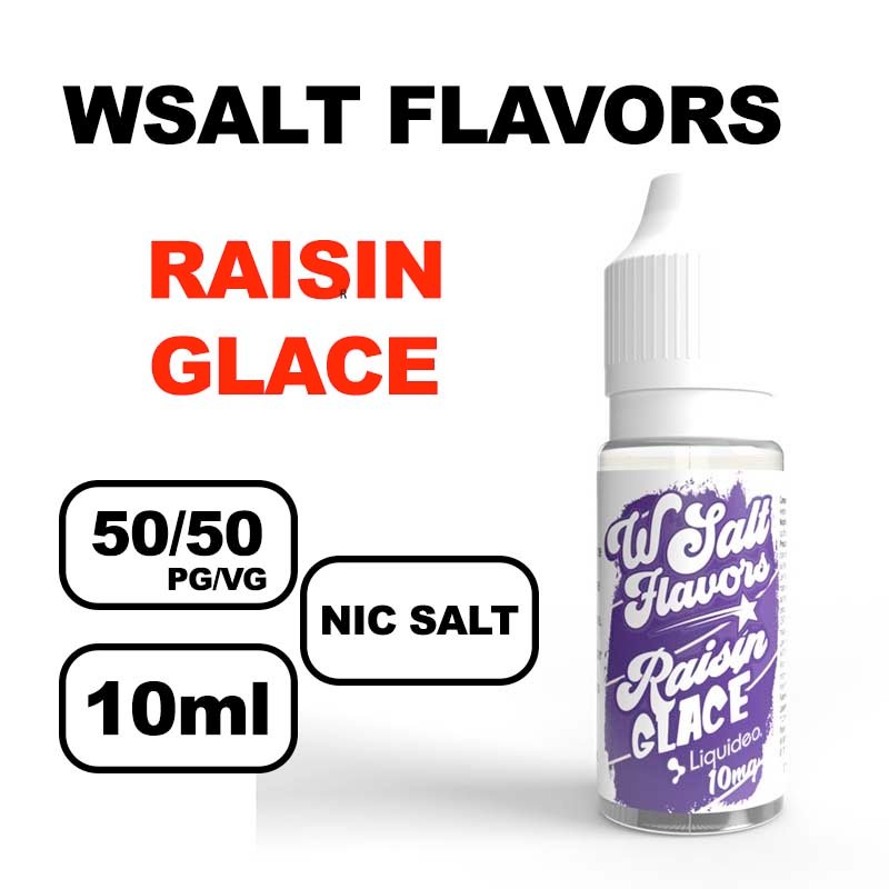 Liquideo Wsalt flavors 10ml E-liquide aux Sels de Nicotine pour Vape Douce et Intense- raisin glace