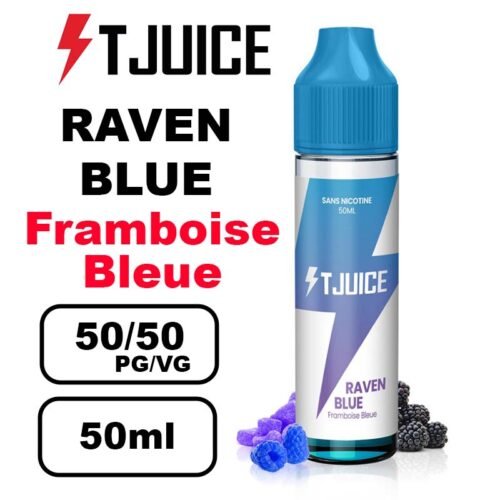 T-juice 50ml e-liquide - Vapez des Saveurs Fruitées et Fraîches en Grand Format- raven blue