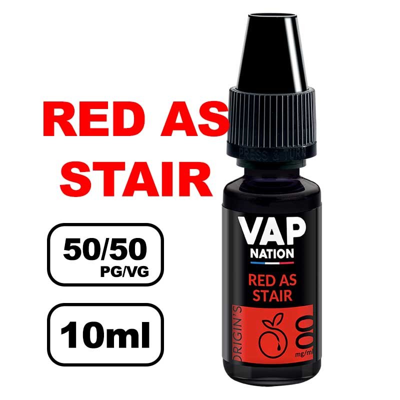 Vap nation Origin's 10ml e-liquide mono arôme pour cigarette electronique au bureau de tabac-red as stair