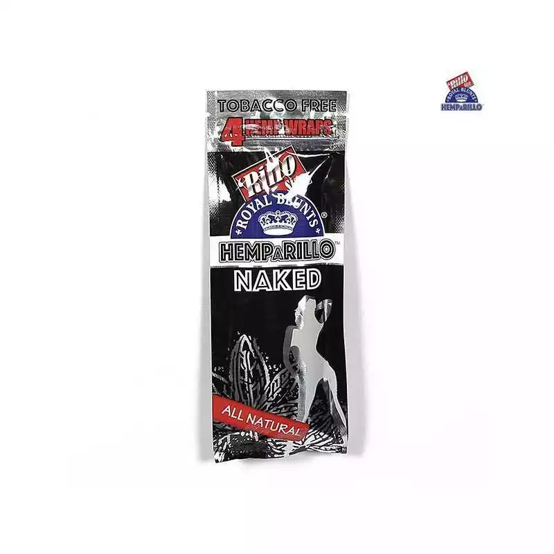 ROYAL naked BLUNTS HEMPARILLO Wraps hemp aromatisé sans tabac - sachet x4 feuilles parfumées saveur fruitée pas cher