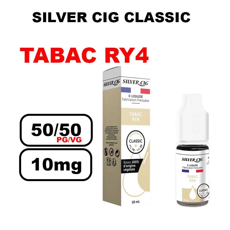 Silver cig classic 10ml saveur mono au bureau de tabac- RY4