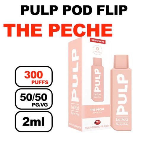 Pulp Flip x1 cartouche 2ml e-liquide pré-rempli sans fuite- the peche