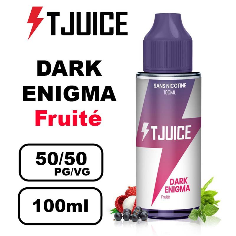 T-juice 100ml e-liquide - Vapez des saveurs fruitées et fraîches en grand format- dark enigma