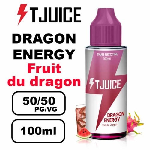 T-juice 100ml e-liquide - Vapez des saveurs fruitées et fraîches en grand format- dragon energy